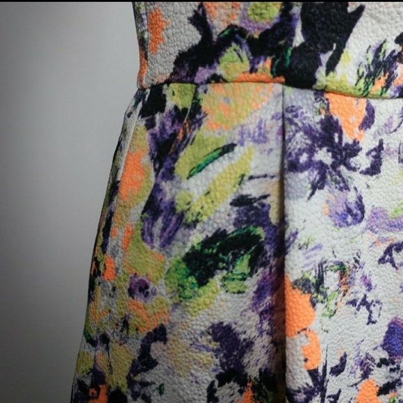 Anthro Maeve Neon Splash Dress Size 10 - Picture 8 of 8